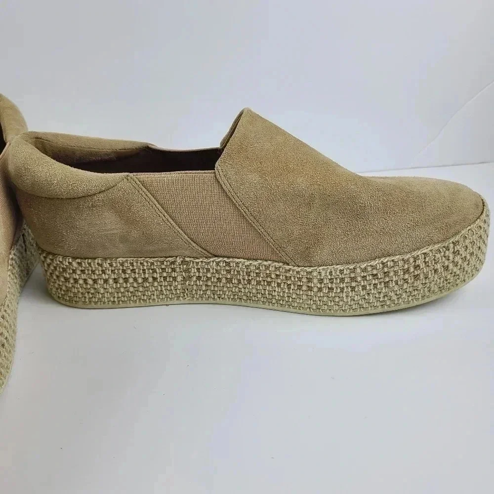 Vince Tan suede Saxon espadrilles Size 8 Comfort Casual Girls Day Adveture